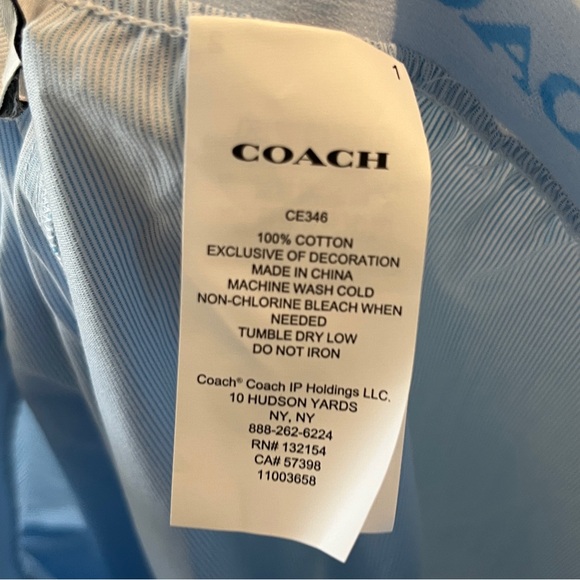 Coach blue pajamas 2 piece SET size L NWOT - Picture 15 of 15